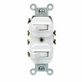 Gorgeousglow 05243-0WS 15 amp White Combination Two Three-Way Switches GO2745048